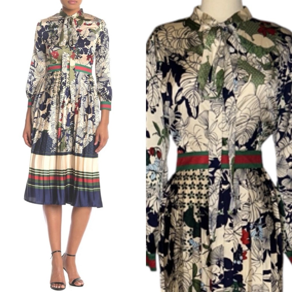 Dahlia Macphee Floral Print Midi Dress